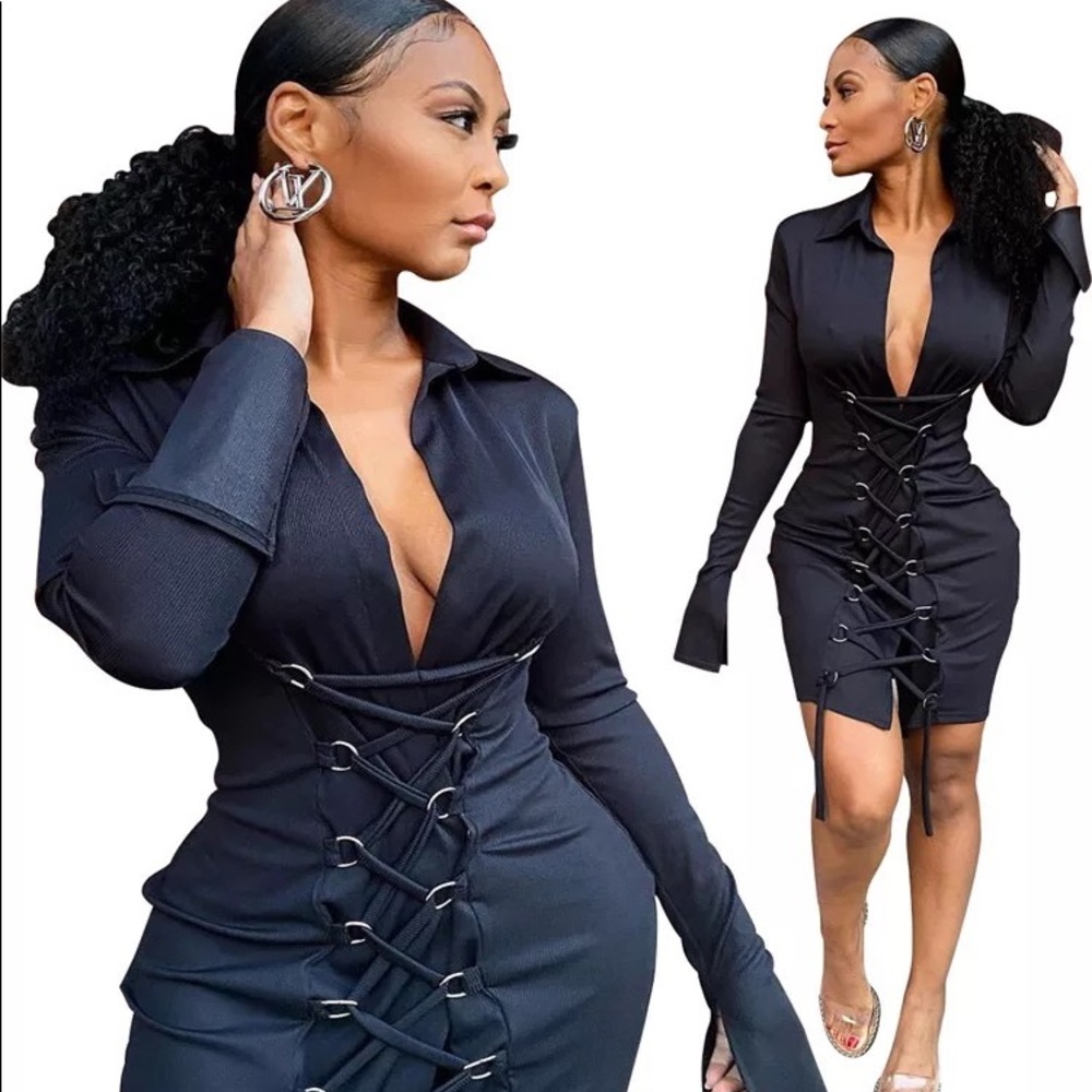 SOLD OUT 🥰 Body Tie up dress - Picture 1 of 6